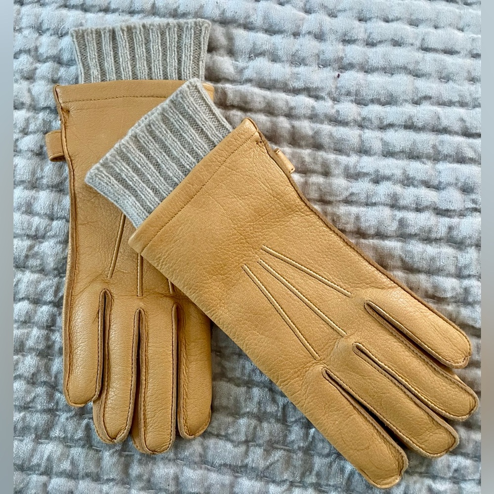 LL Bean Deer Leather and Wool Gloves